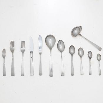 Jacob Ängman, Besticksuppsättning, 75 delar, silver, "Rosenholm", GAB, bl a Stockholm 1960.