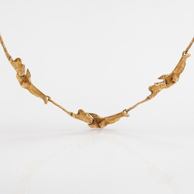 Björn Weckström, A 14K gold collier "Orchid Psychedelic". Lapponia 1970.