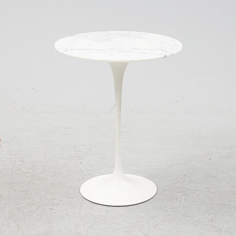 Eero Saarinen, a marble top 'Tulip' sidetable, Knoll International, manufactured by Nordiska Kompaniet.