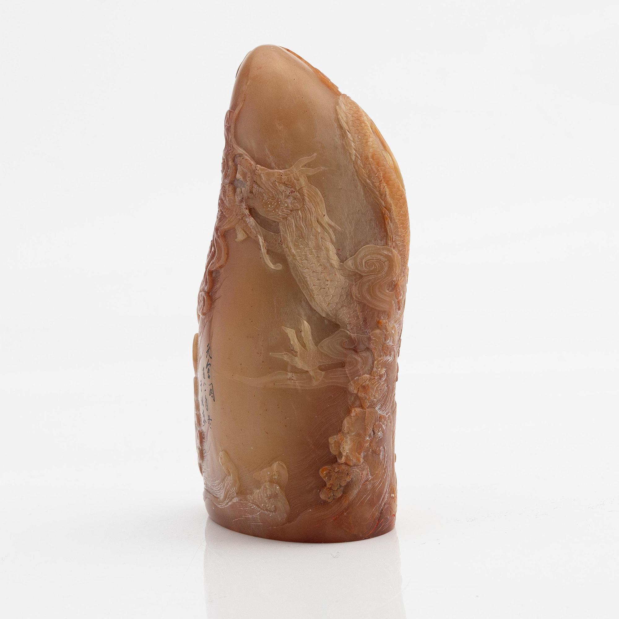 Sigill, soapstone. Kina, 1900-tal.