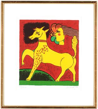 Beverloo Corneille · BEVERLOO CORNEILLE, litografi, signerad och numrerad 47/200, daterad -86.