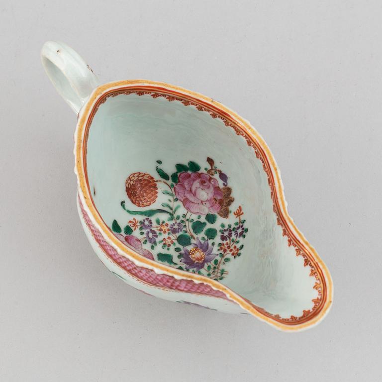 A part famille rose dinner service, Qing dynasty, Qianlong (1736-95).