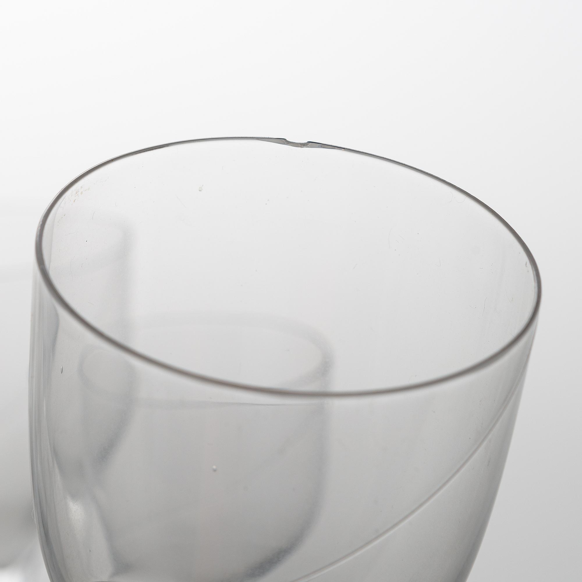 ANNA EHRNER, A 46-pieces Swedish 'Line' glass service by Kosta Boda, late 20th century.