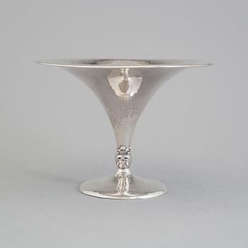 A Swedish Art Nouveau silver trumpet vase, maker's mark Emil O Möller, Malmö, 1925.