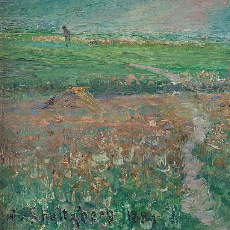 Anshelm Schultzberg, French summer landscape, Grez-sur-Loing.