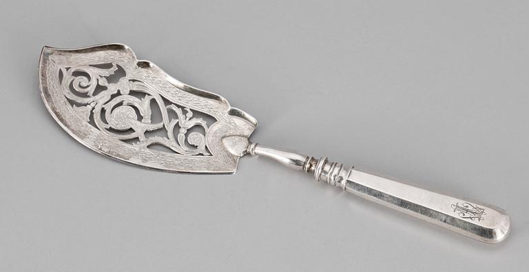 FISKSPADE, silver, S:t Petersburg Ryssland 1896. Tot vikt ca 195 gram.