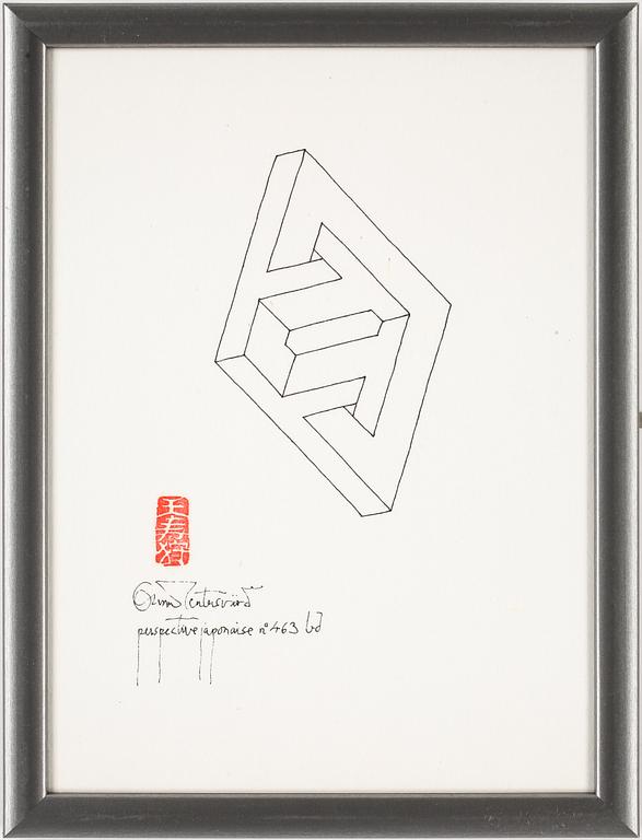 OSCAR REUTERSVÄRD, tusch, signerad.