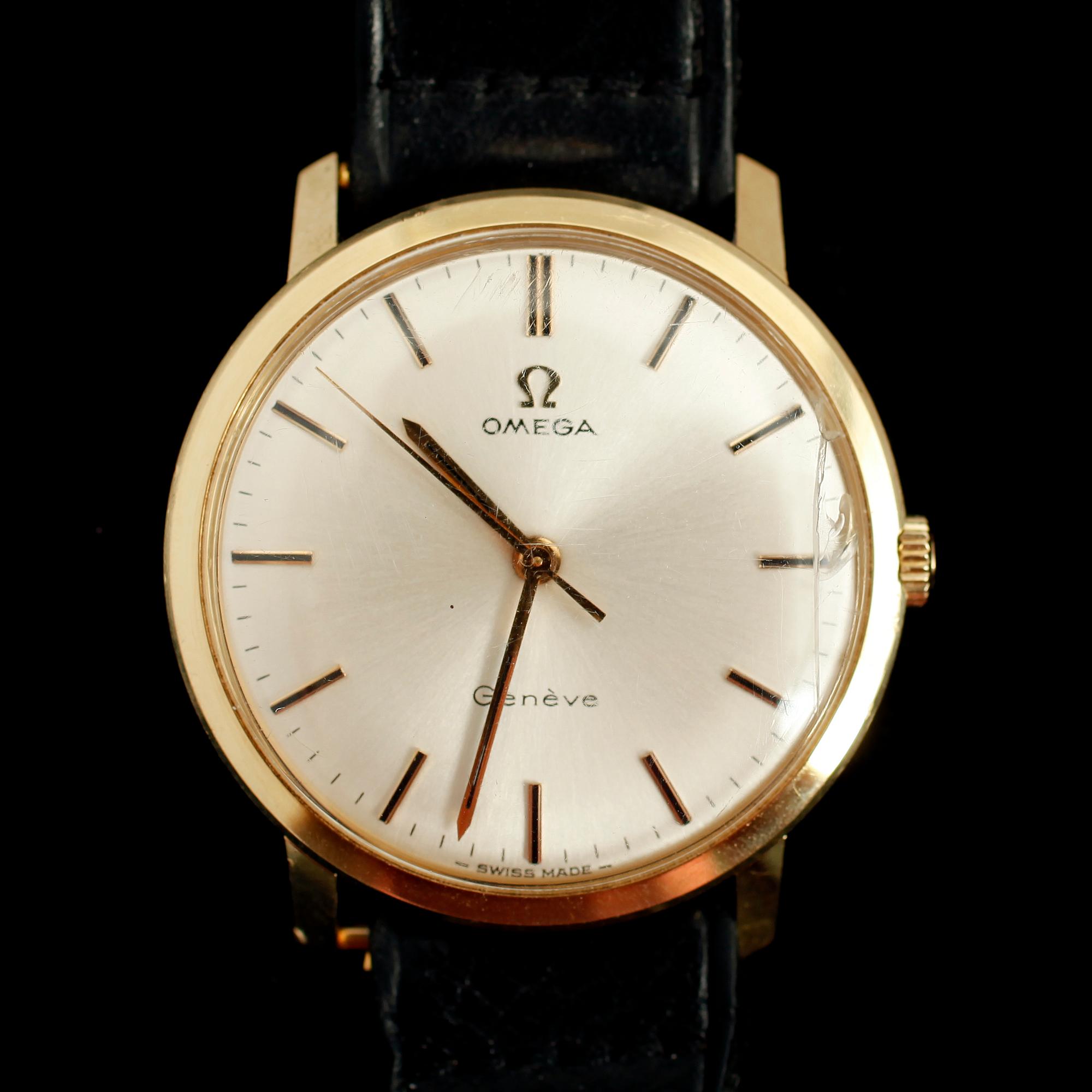 ARMBANDSUR, 14 k guld, Omega, Geneve.