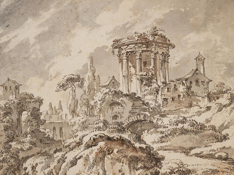 Jean Eric Rehn, The Temple of Vesta in Tivoli.