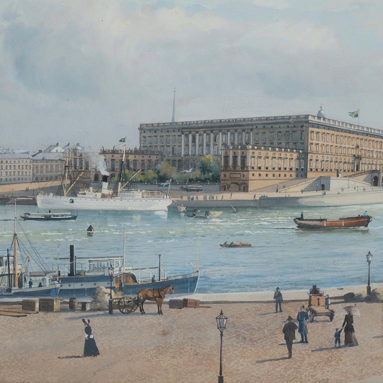Anna Palm de Rosa, Vy över Kungliga slottet, Stockholm.