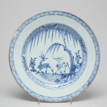 Four blue and white porcelain plates, Qing dynasty, Yongzheng (1723-35).