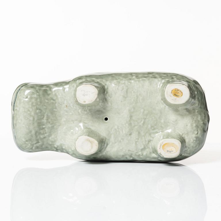 Lisa Larson, a stoneware figurine, 'Flodhäst' (Hippopotamus) from the series 'Stora zoo', Gustavsberg.