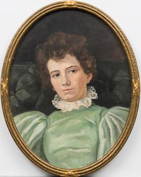 oil on canvas laid on board, signed Nina Ahlstedt and dated -98.