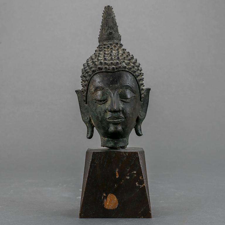 BUDDHAHUVUD, brons, Thailand.