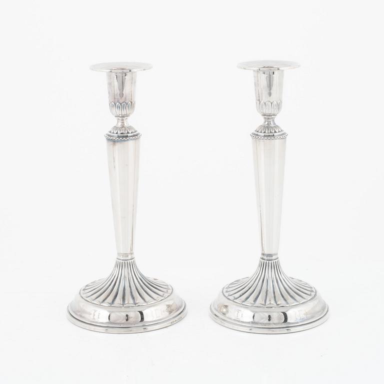 A pair of silver canldesticks, Ceson, Gothenburg 1983.