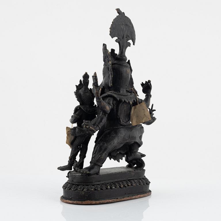 Ganesha, brons. Nepal, 1900-tal.