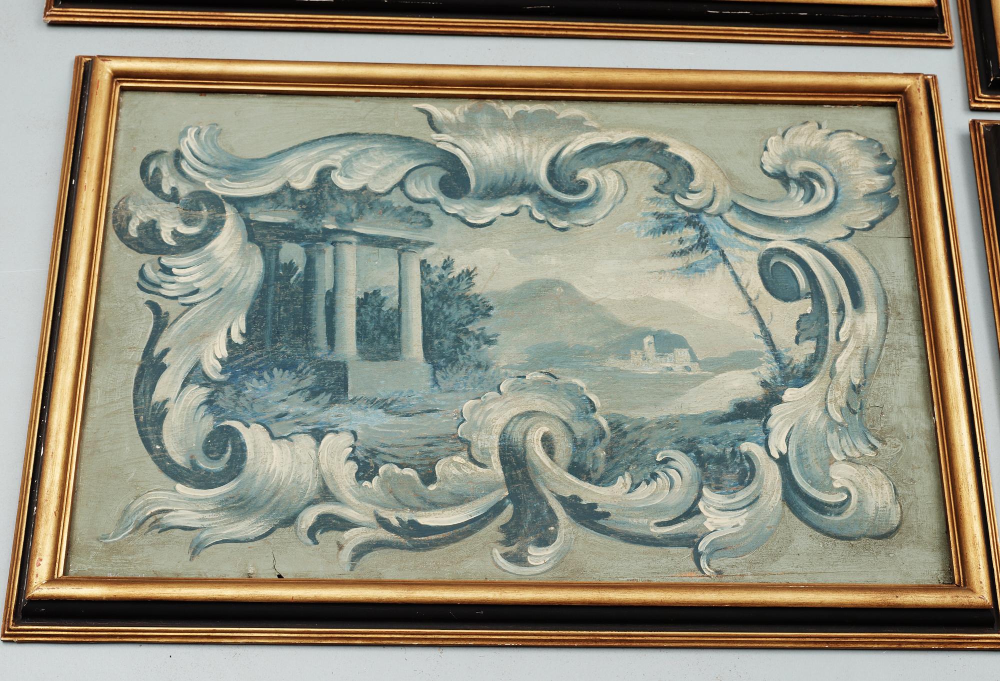 A set of 13 panels in rococo style, 20th cent.