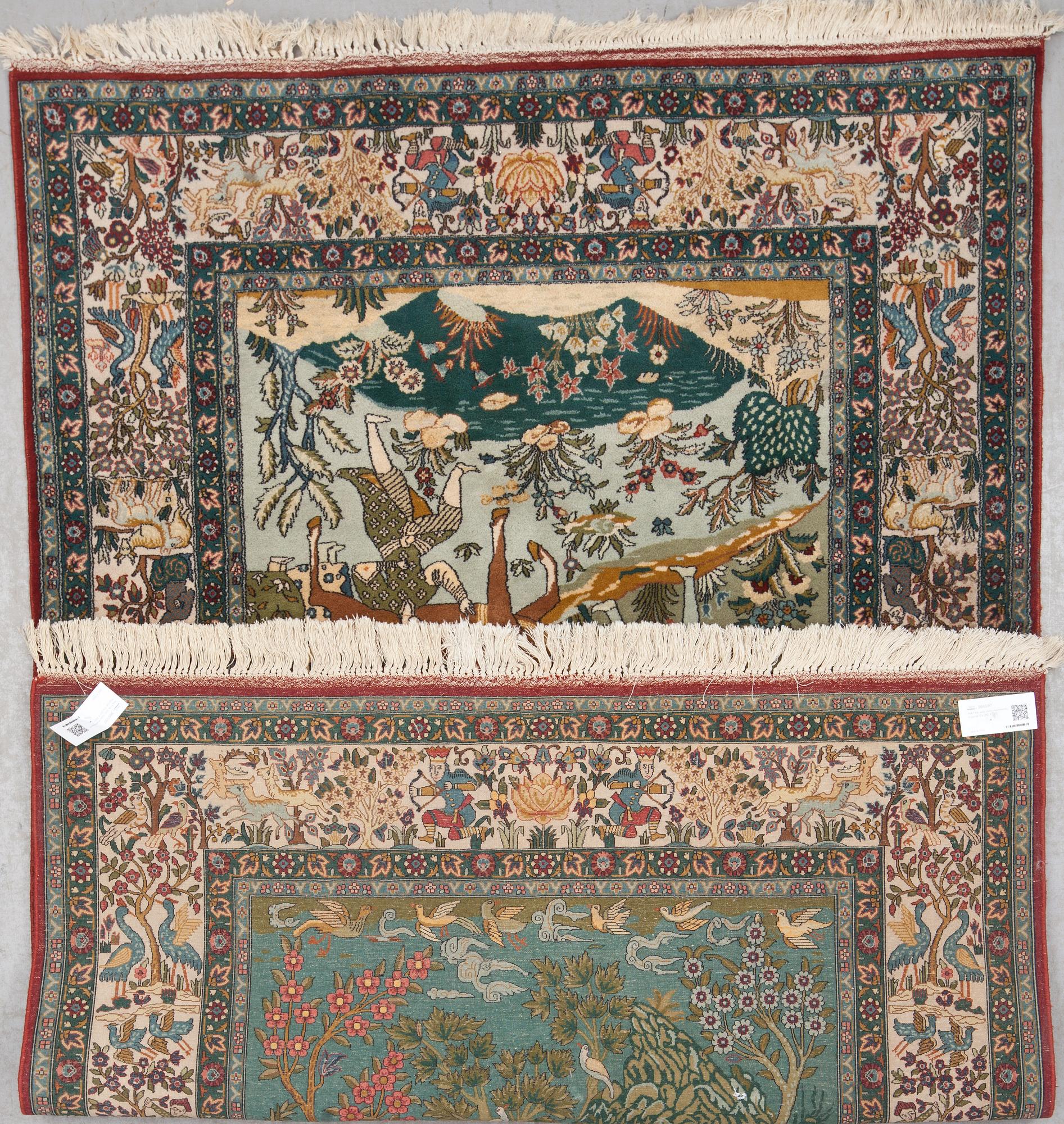 MATTA, old, indo-Kashmere, Figural. Ca 210 X 140.