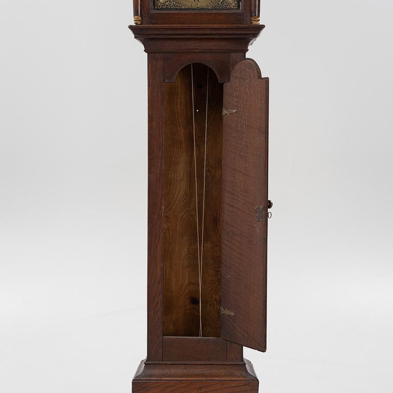 An oak longcase clock, John Vale, England, late 18th century.