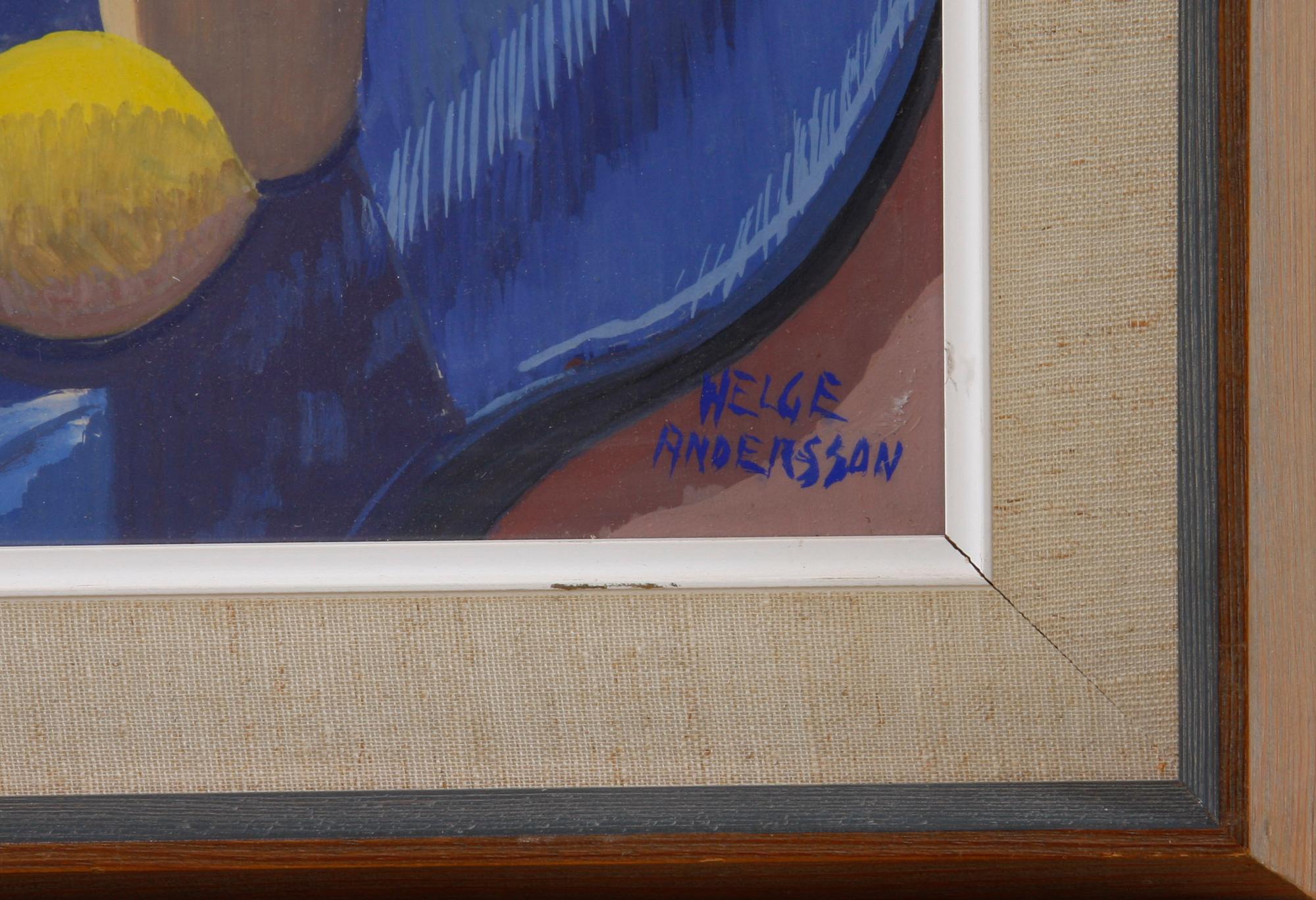 ANDERSSON, HELGE, goache sign.