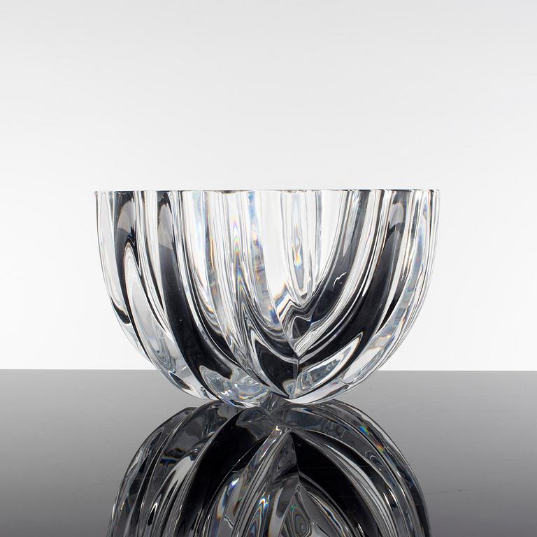 A crystal bowl by Lars Hellsten for Orrefors glassworks.