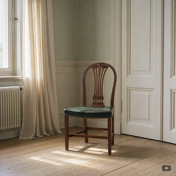 Six chairs, Gustavian style, mid-20th century.
