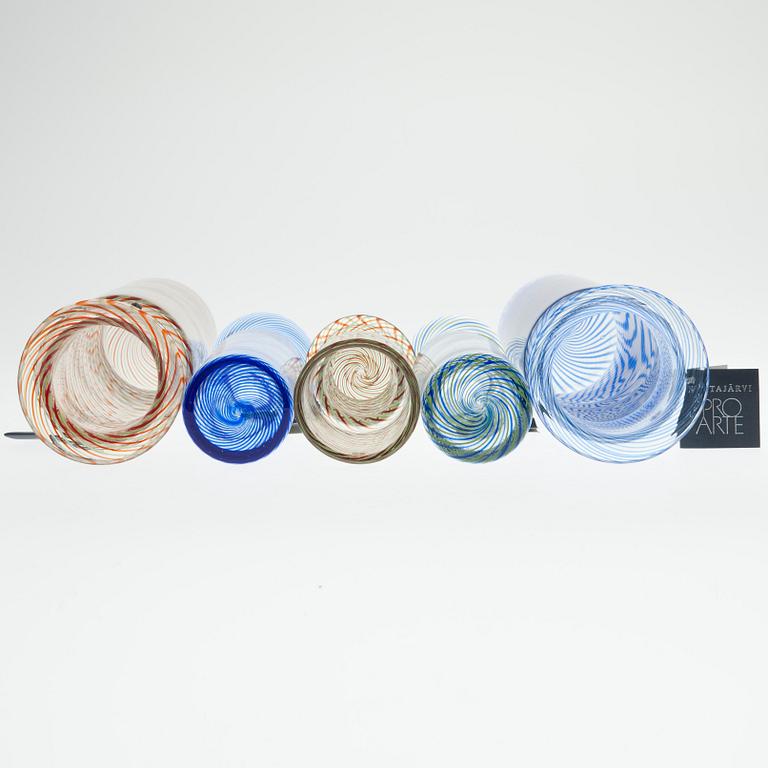 Kerttu Nurminen, KONSTGLAS SET, 5 DELAR.