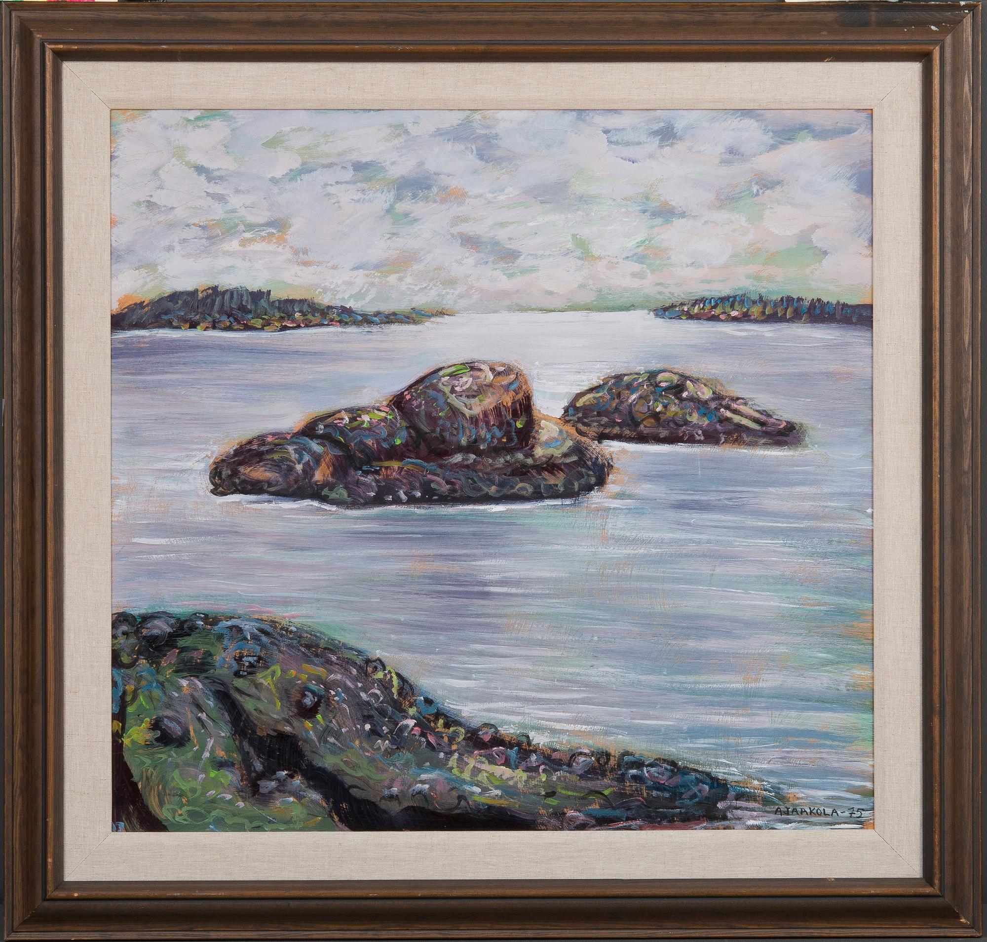 ALPO JAAKOLA, öljy kankaalle, signeerattu ja päivätty -75.