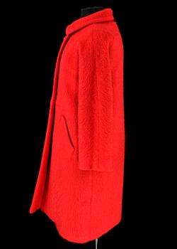 A 1960s/70s red wool coat by Jean Patou.