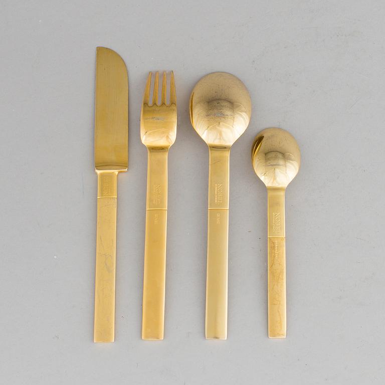 GUNNAR CYRÉN, cutlery, 66 pieces, gilt steel, "Nobel", Gense/Yamazaki.