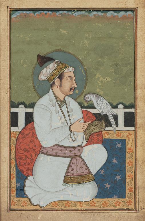 A seated portrait of a nobleman or ruler, Bikaner, Rajasthan, North India, early 19th century.