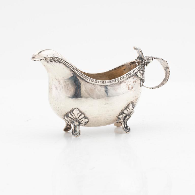 Cream jug, silver, 19th century.