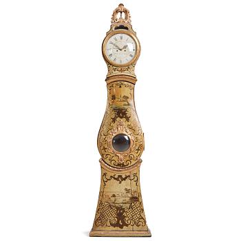 A Swedish Rococo longcase clock by Mickael Åmarck, late 18th century.