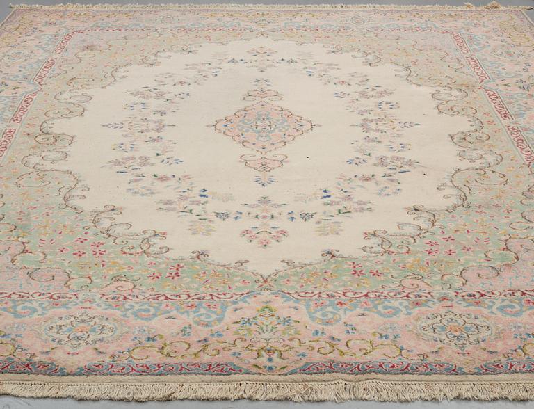 A CARPET, Old Kerman, around 355 x 270 cm.