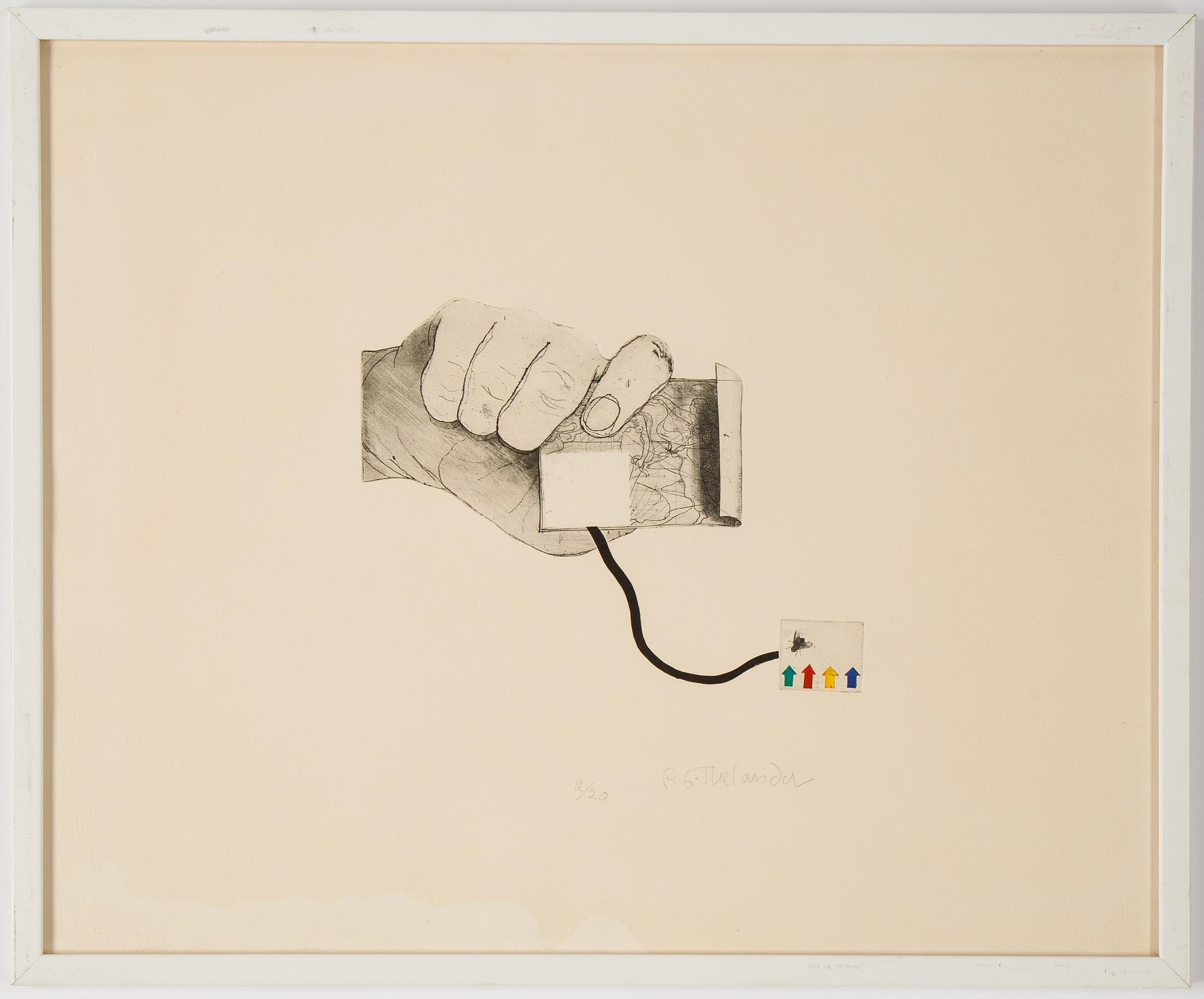 PG Thelander, etching with separtin coloured plates, 1965, signed 8/20.
