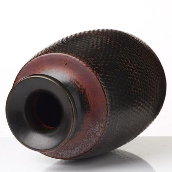 Stig Lindberg, a stoneware vase, Gustavsberg studio, Sweden 1965.