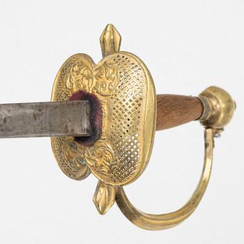 A Swedish infantry officer's sword, first half of the 19th Century, with scabbard.