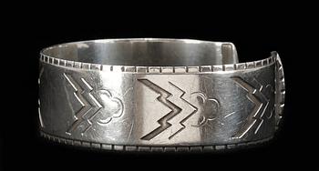 ARMRING, sterling, Oscar Gundlach-Pederson George Jensen, Danmark, 1940/50-tal. Tot vikt ca 42g.