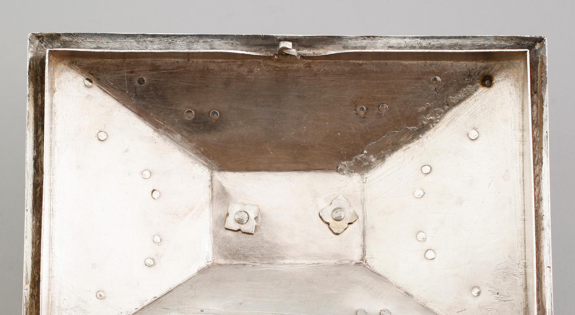 A Swedish 19th century silver sugar-casket, marks of Adolf Zethelius, Stockholm 1828.