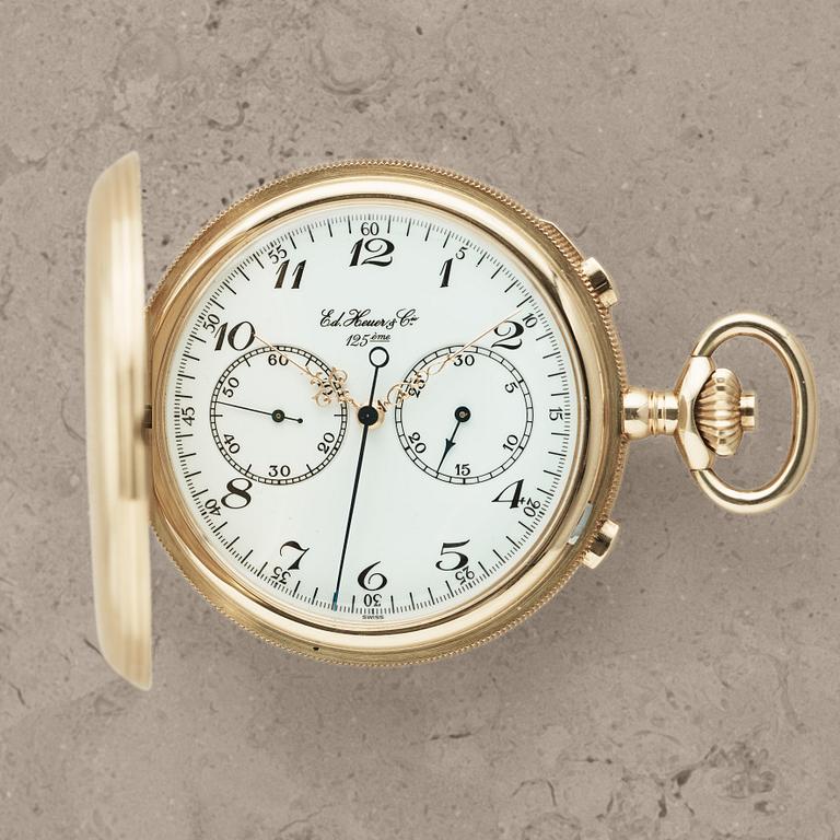 ED. HEUER & Cie, 125ème, pocket watch, 58 mm, hunting case,
