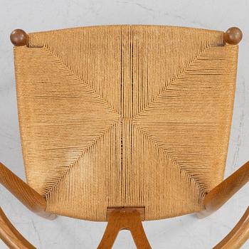 A pair of oak 'Y-chairs' by Hans J Wegner for Carl Hansen & Son, designed 1949.