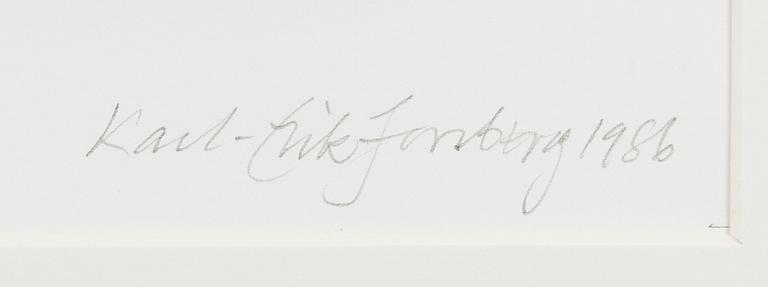 KARL-ERIK FORSBERG, färglitografi, signerad och daterad 1986, numrerad 26/100.
