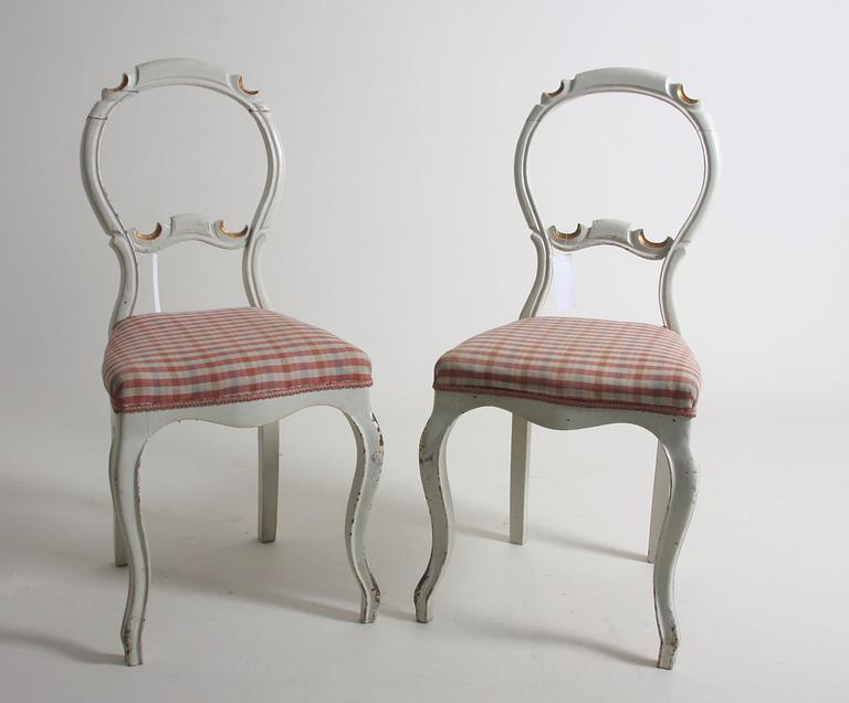 STOLAR, ett par, nyrokoko, 1800-tal.