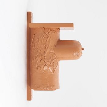 Peter Johansson, multiple/relief, 1996, painted wood/mixed media, signed 10/11.