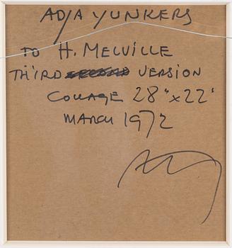 ADJA YUNKERS, collage, signed and dated -72.