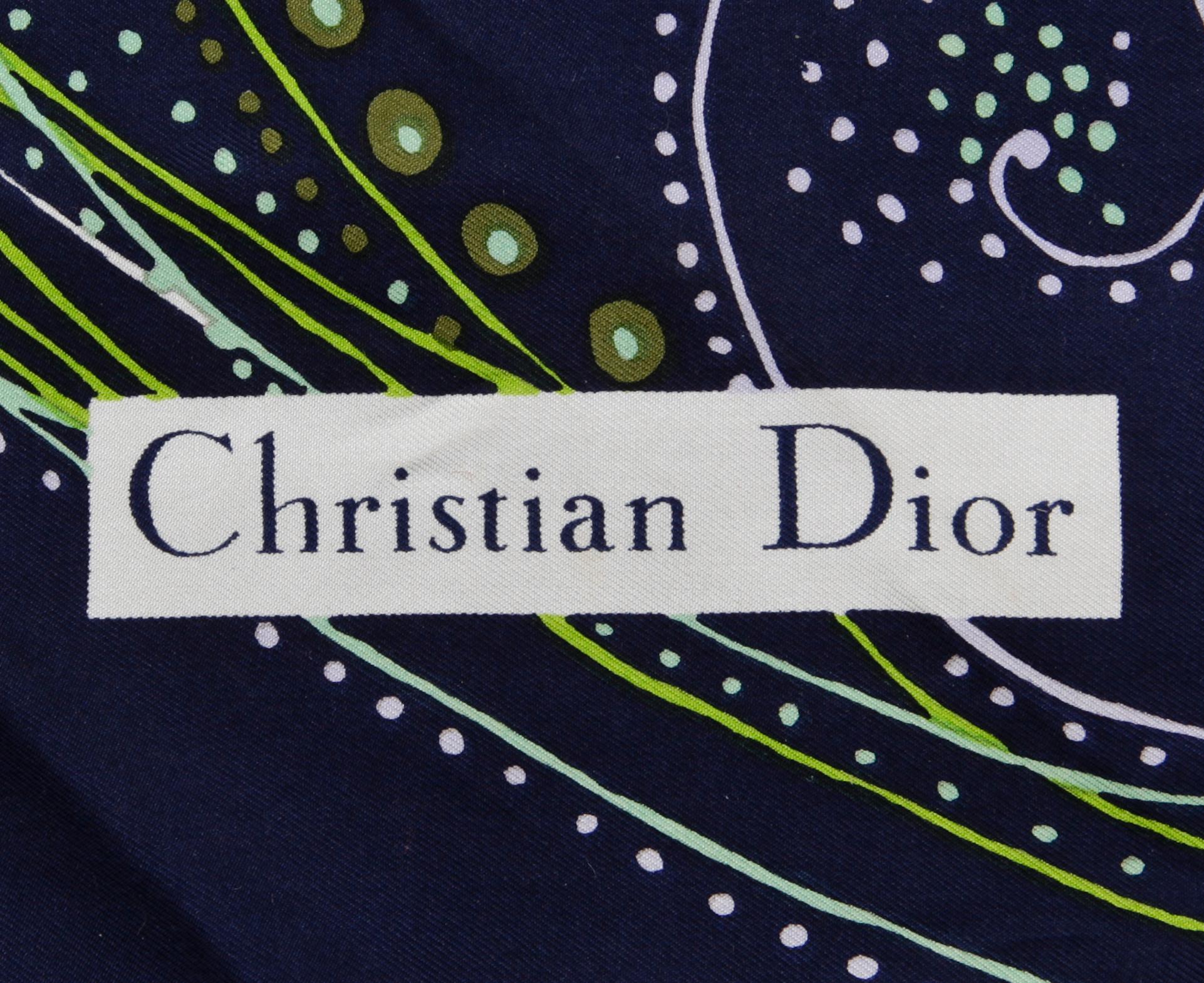 SCARFS, 2 st, Christian Dior, 1970-tal.