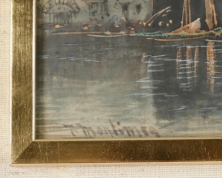 THOMAS MORTIMER, akvarell, signerad.