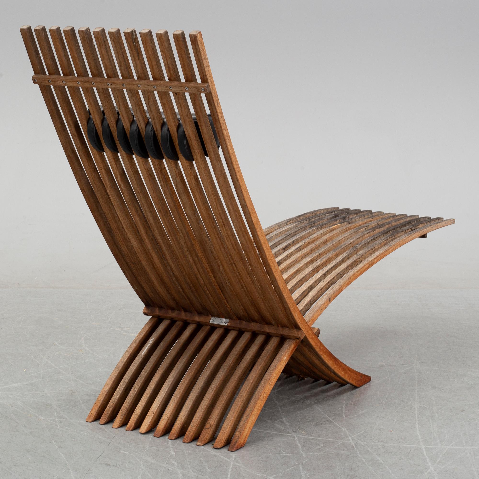 A 'Nozib' teak chair by Nils-Ole Zib for Bergaform, 21st Century.