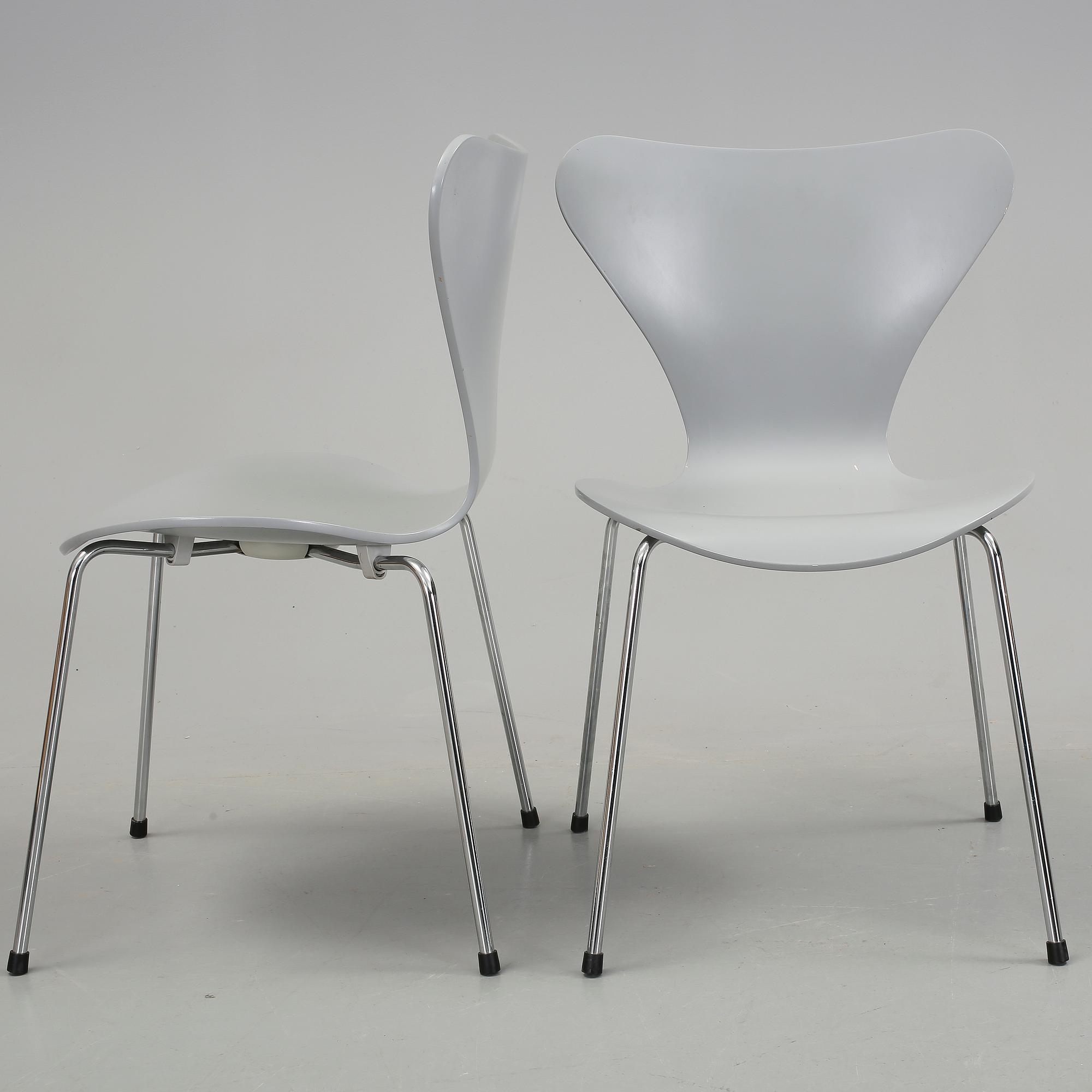 STOLAR, 6 st, "Sjuan", Arne Jacobsen, Fritz Hansen.