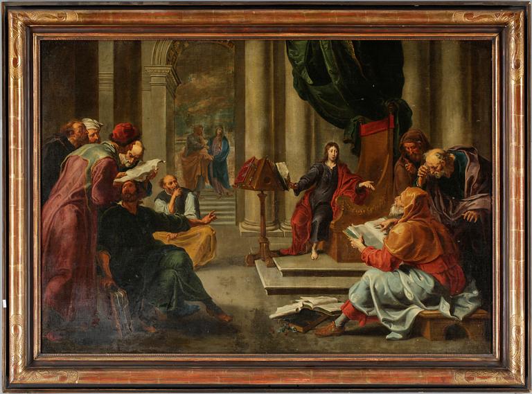 Willem van Herp Circle of, Jesus teaching in the temple.